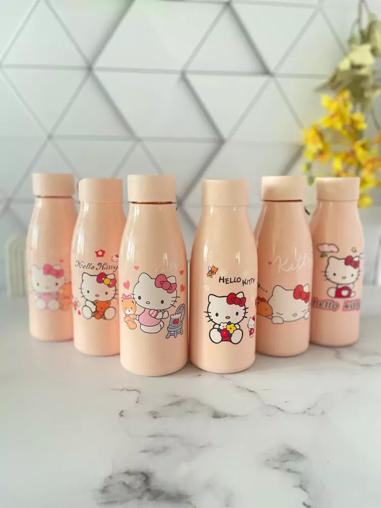 بطری آب شیشه ای طرح کیتی