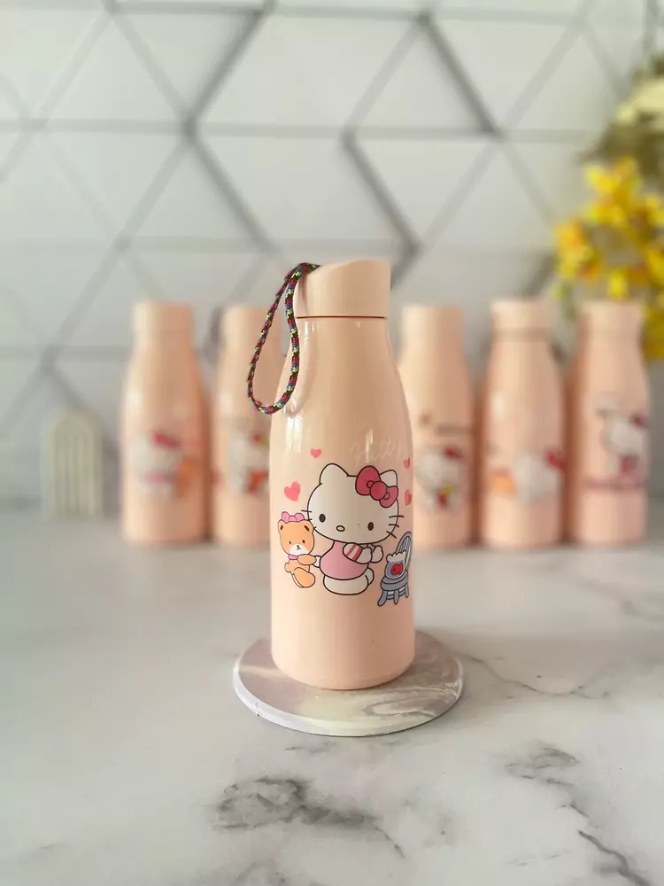 بطری آب شیشه ای طرح کیتی