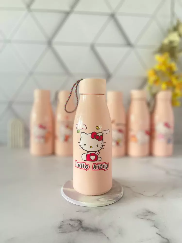 بطری آب شیشه ای طرح کیتی