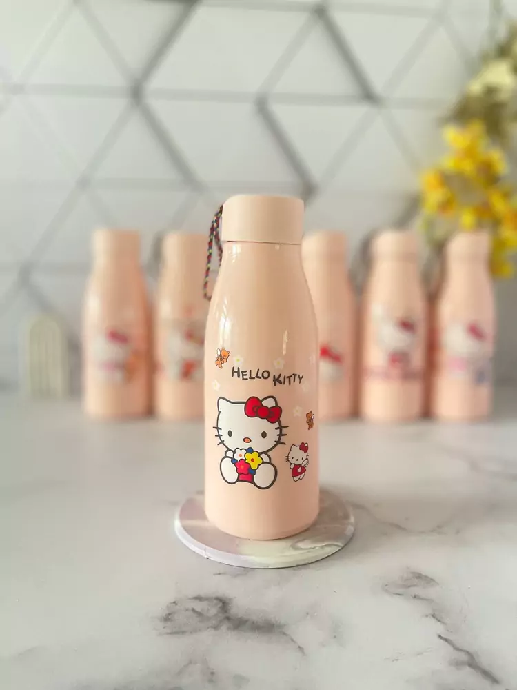 بطری آب شیشه ای طرح کیتی