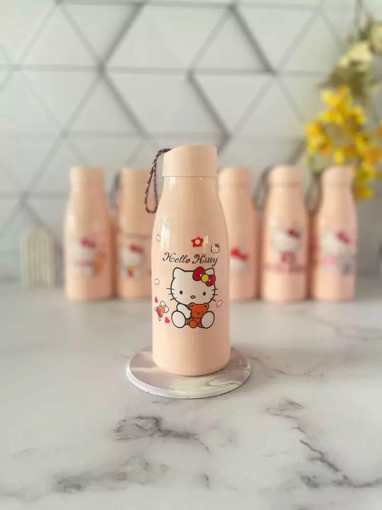 بطری آب شیشه ای طرح کیتی