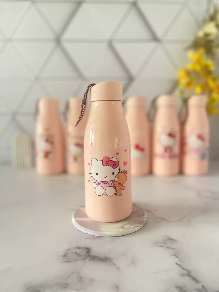 بطری آب شیشه ای طرح کیتی