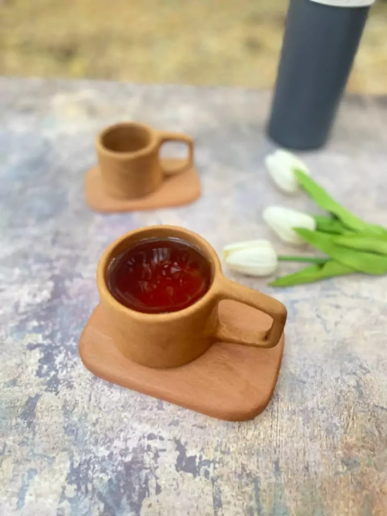 ماگ چوبی با زیره