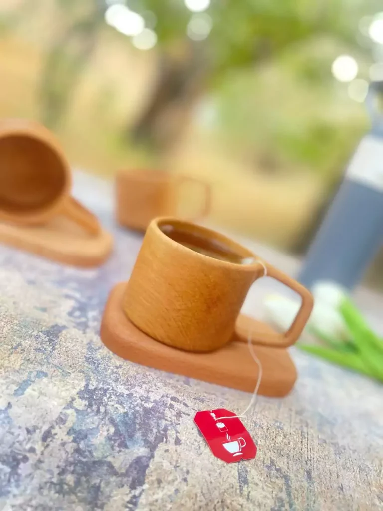 ماگ چوبی با زیره