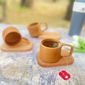 ماگ چوبی با زیره