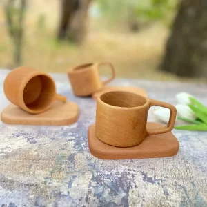 ماگ چوبی با زیره