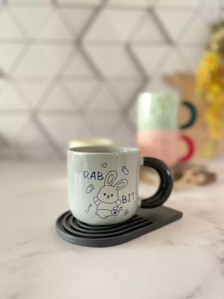 ماگ فانتزی دسته رنگی