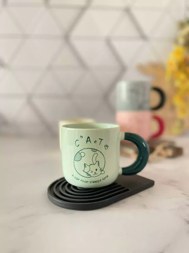 ماگ فانتزی دسته رنگی