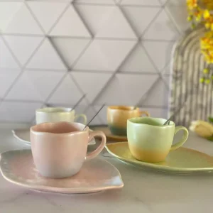 ست فنجون و زیره سرامیکی