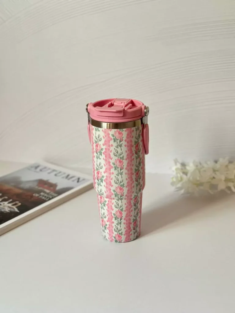 تراولماگ دسته دار طرح گلدار
