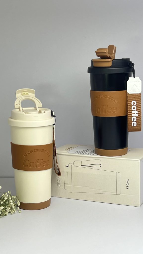 تراول ماگ طرح Coffee استیل 316/ 550 میلی لیتری